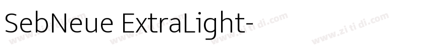 SebNeue ExtraLight字体转换